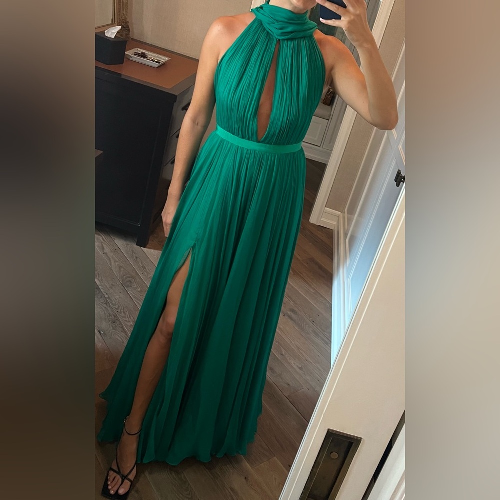 Alexander McQueen creponne evening gown